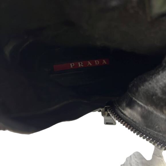 Prada 38.5 Suede Ankle Boots – eliterepeatny #PRADA Black Booties 38.5